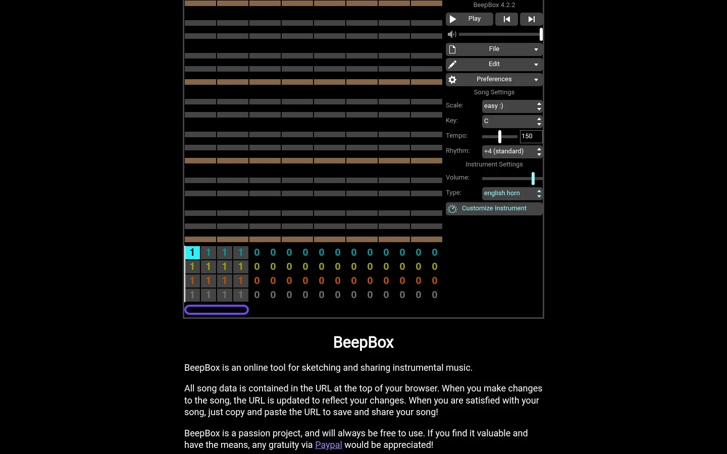 BeepBox screenshot
