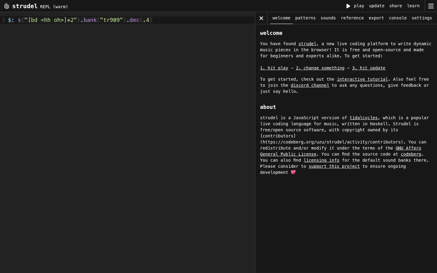 Strudel screenshot